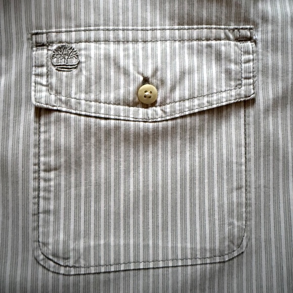 Timberland Men’s 100% Cotton Shirt Classic Regular Fit L G size Striped - Picture 12 of 14